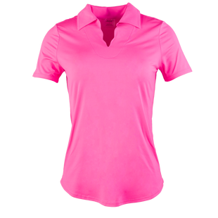 Polo Scallop avec col en V pour femmes