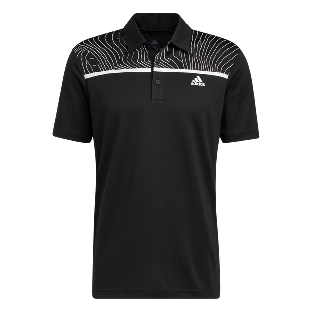 Men's Chest Print Short Sleeve Polo ADIDAS Golf Town Limited