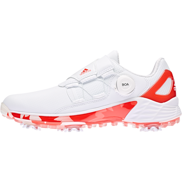 Women s ZG21 BOA Spiked Golf Shoe White Red ADIDAS Golf Shoes Women s Golf Town Limited