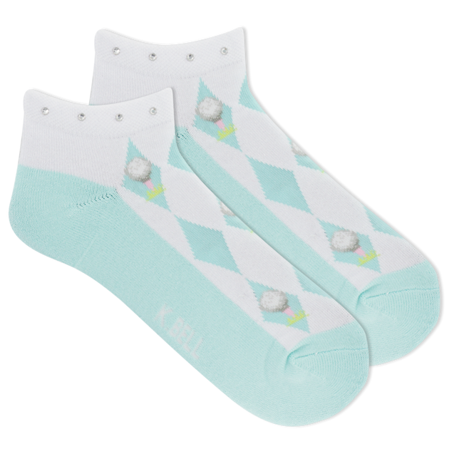 Socquettes Golf Argyle pour femmes K-BELL