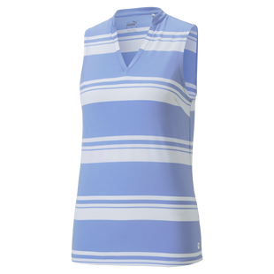 Women's Cloudspun Valley Stripe Sleeveless Polo PUMA