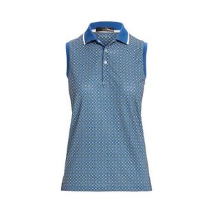 Polo à imprimé géométrique sans manches pour femmes RLX