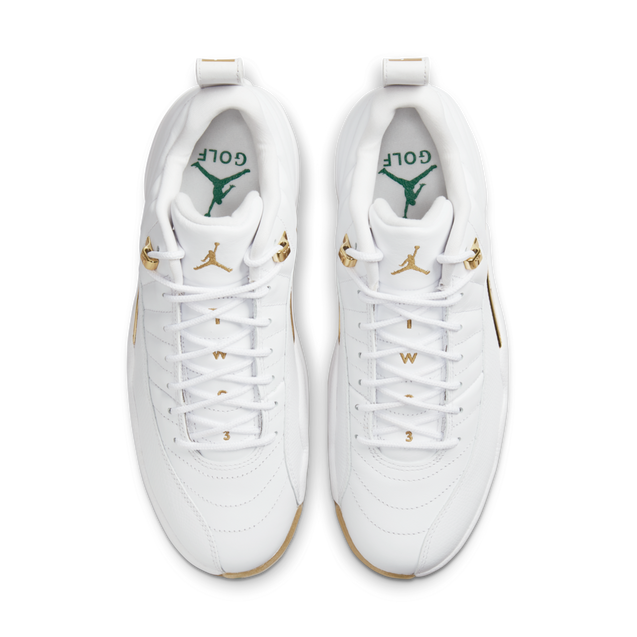 Jordan 12 white on sale gold