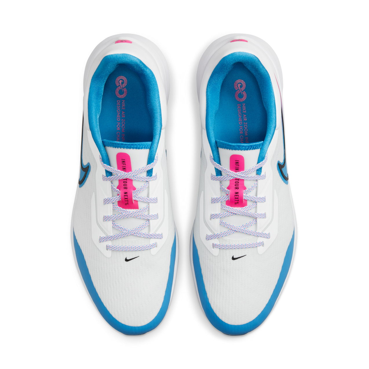 Air Zoom Infinity Tour NXT% Spikeless Golf Shoe - White/Blue/Pink