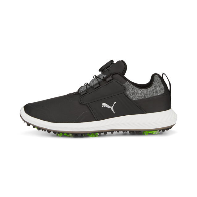 Junior Ignite PWRCAGE Spiked Golf Shoe - Black PUMA