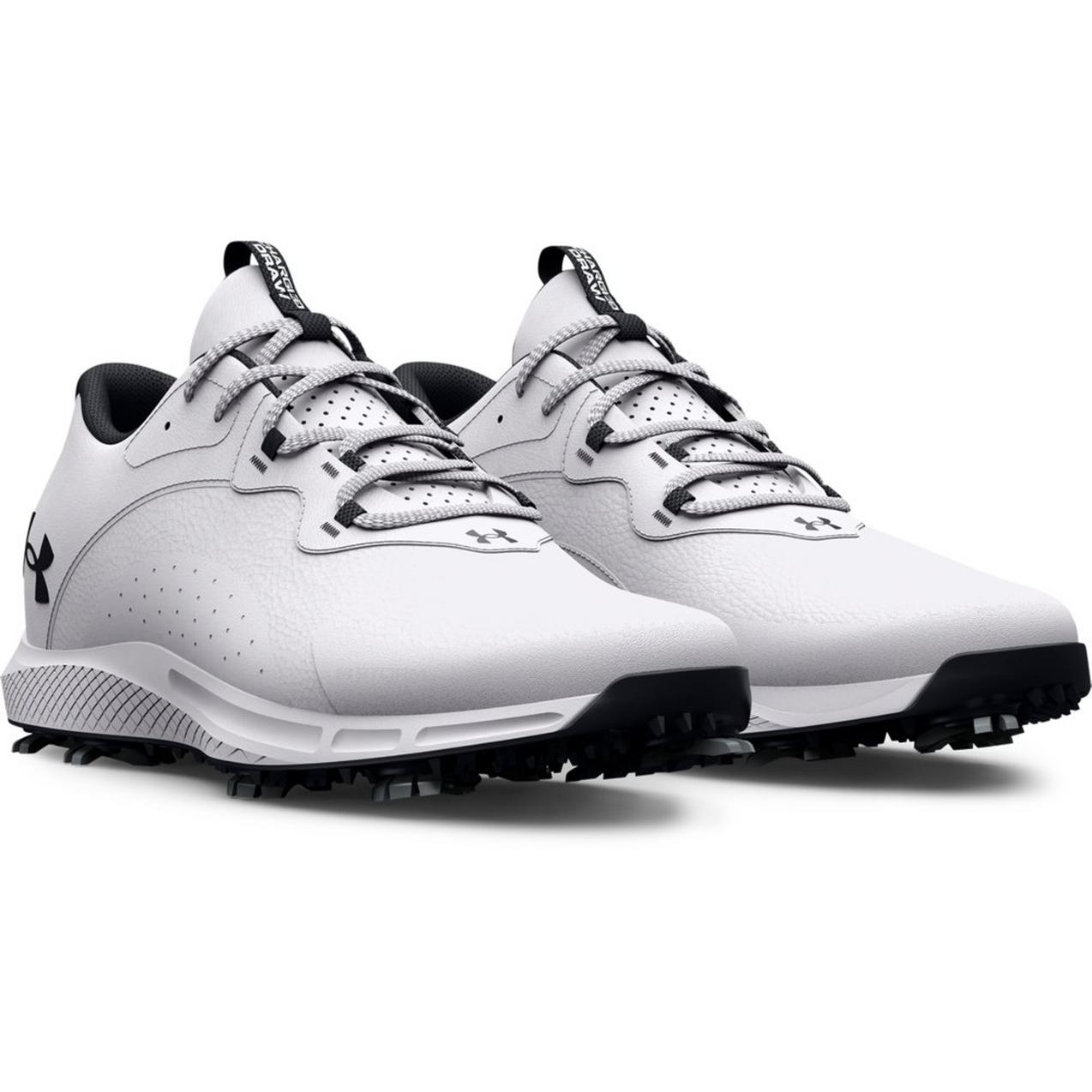 Men's Charged Draw 2 Spiked Golf Shoe - White | UNDER ARMOUR