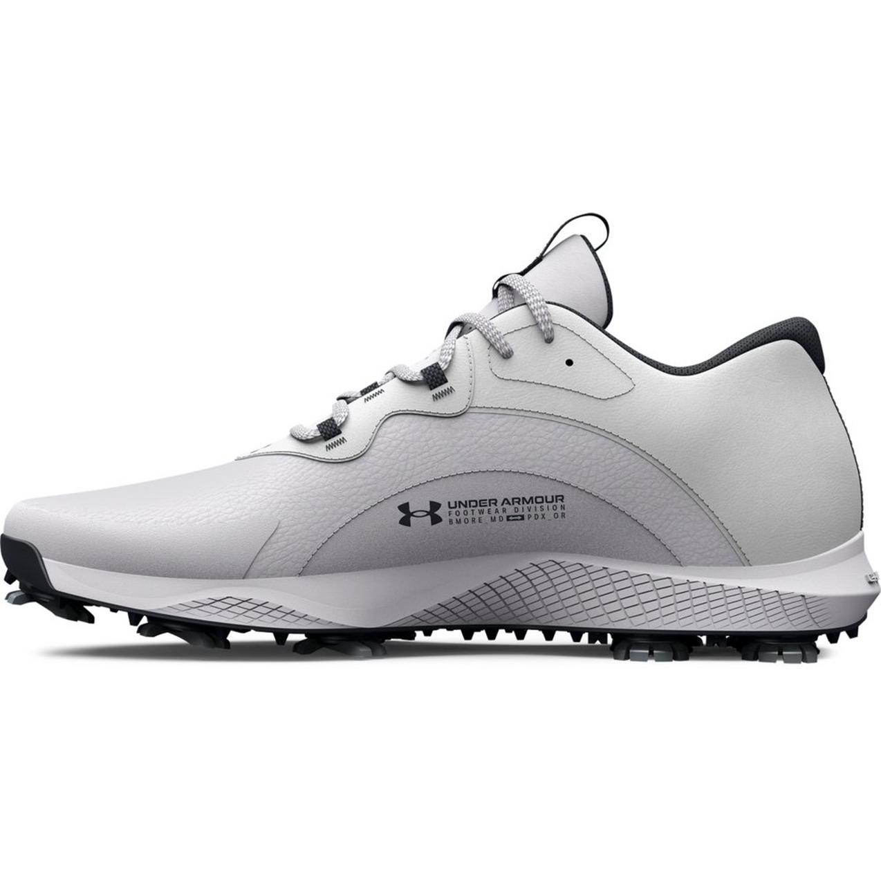 Men's Charged Draw 2 Spiked Golf Shoe - White | UNDER ARMOUR