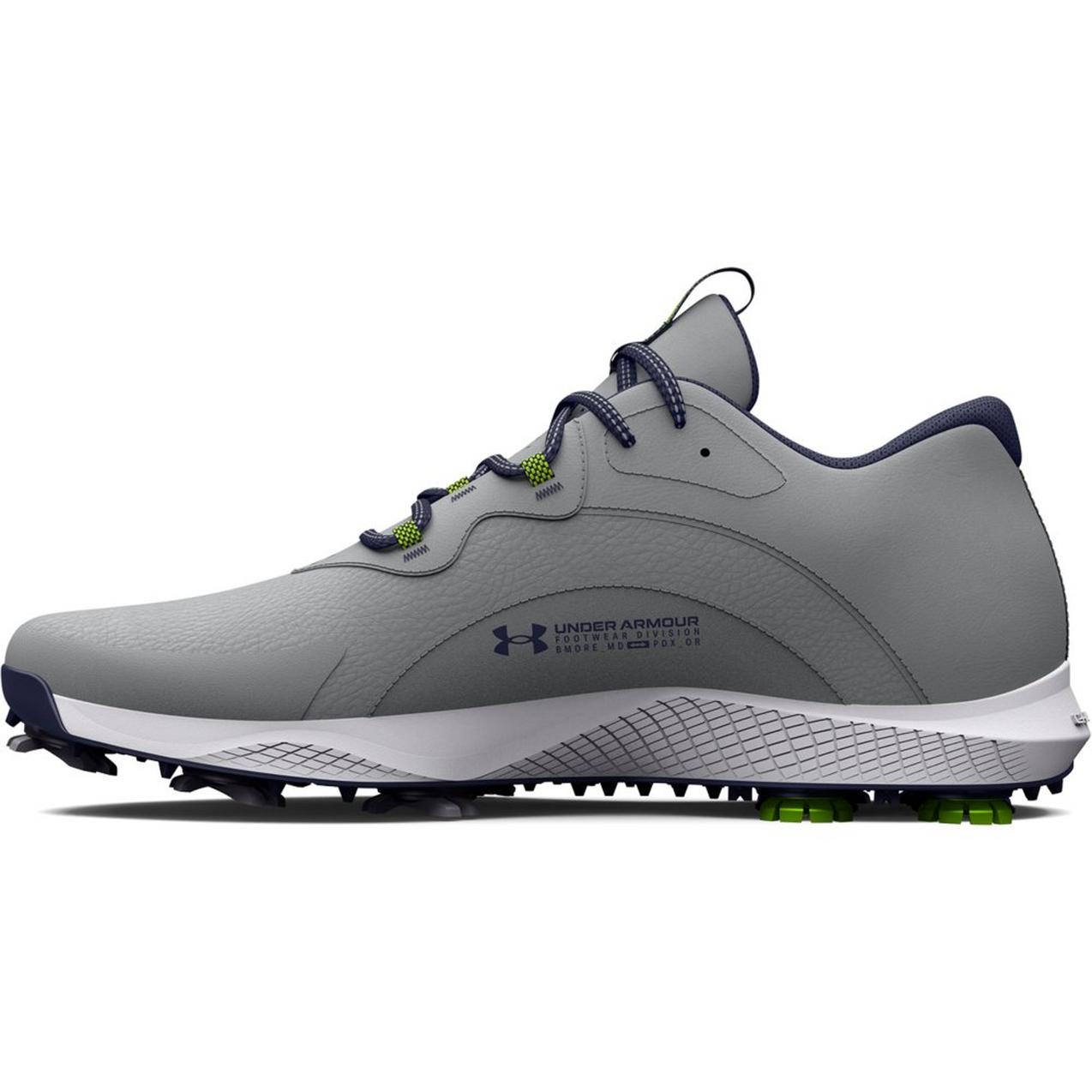 Men s Charged Draw 2 Spiked Golf Shoe Grey