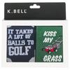 Chaussettes Kiss Grass & Balls to Golf pour hommes - Ensemble de 2