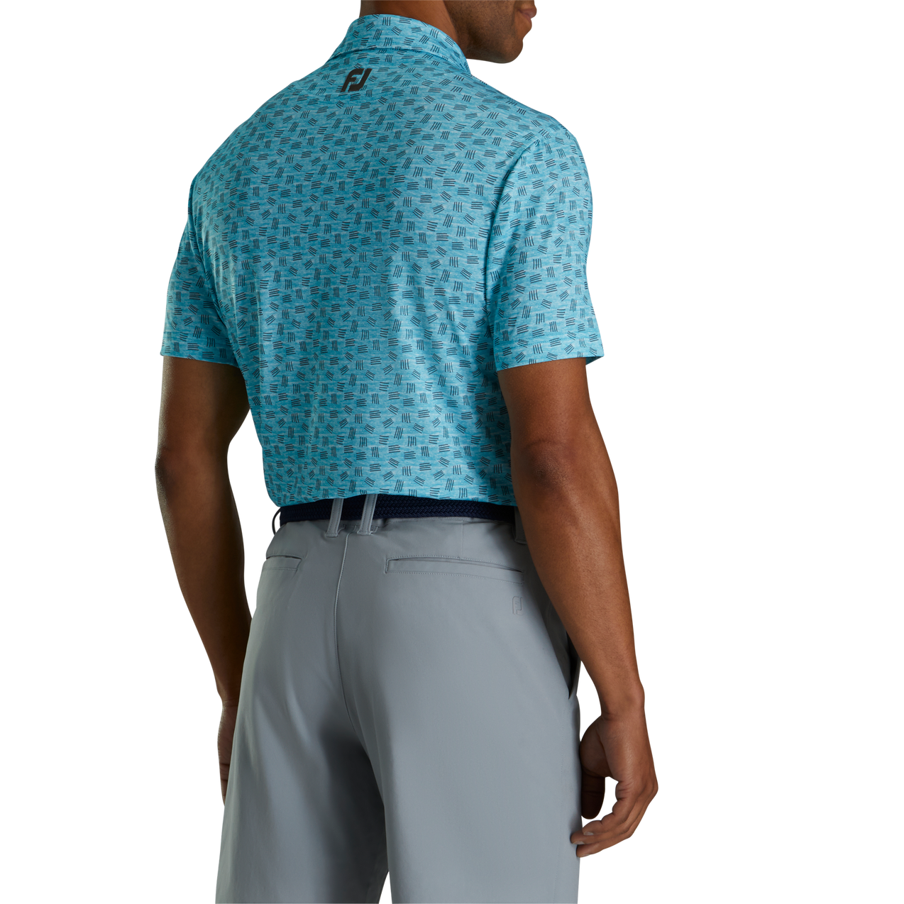 Men's Sketched Print Short Sleeve Polo