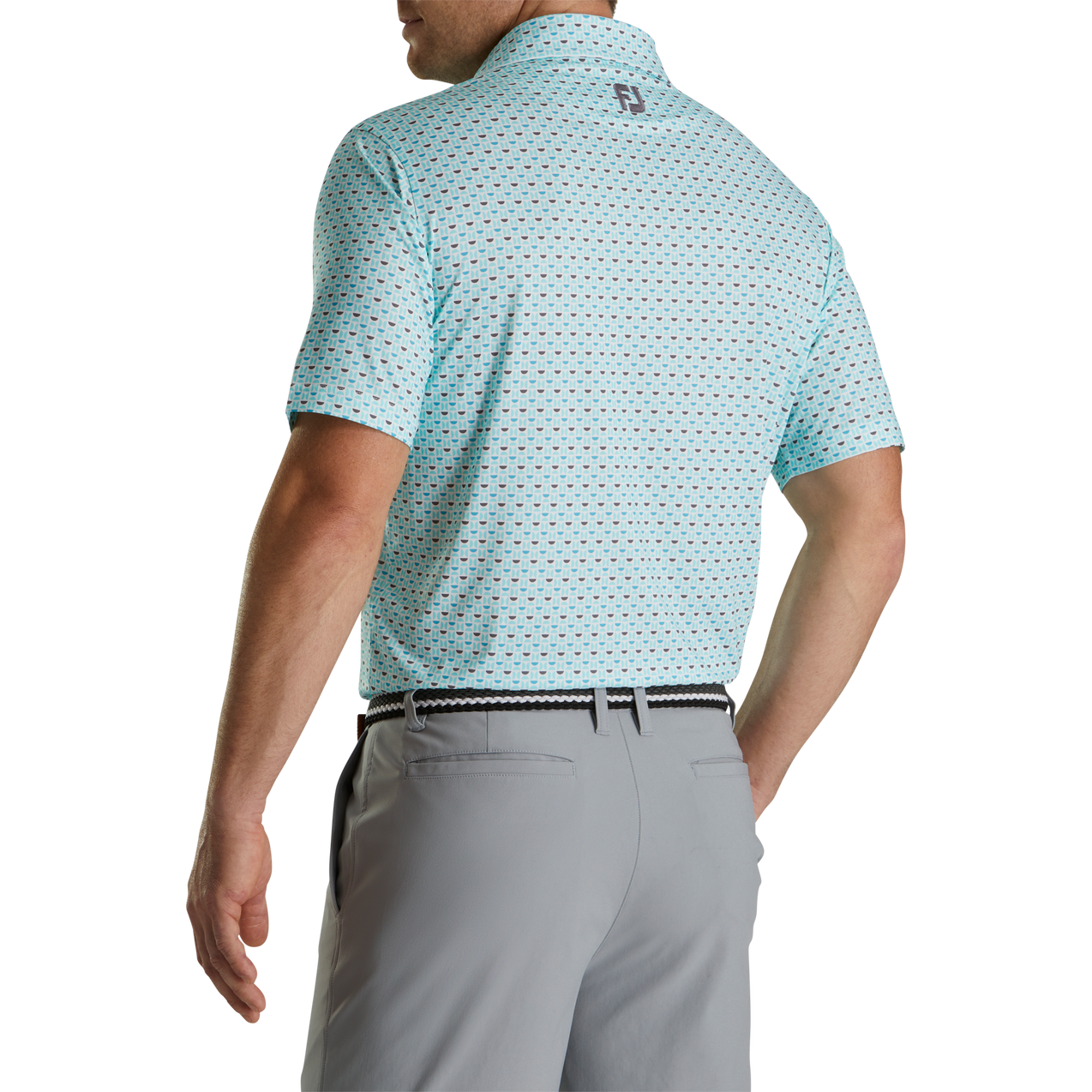 Men's Half Moon Geo Short Sleeve Polo
