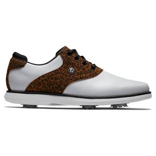 Women's Traditions Saddle Spiked Golf Shoe - White/Multi