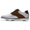 Women's Traditions Saddle Spiked Golf Shoe - White/Multi