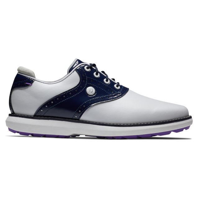 Women's Traditions Spikeless Golf Shoe - White/Navy | FOOTJOY