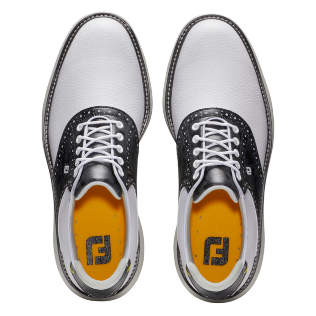 Men's Traditions Saddle Spiked Golf Shoe - White | FOOTJOY | Golf