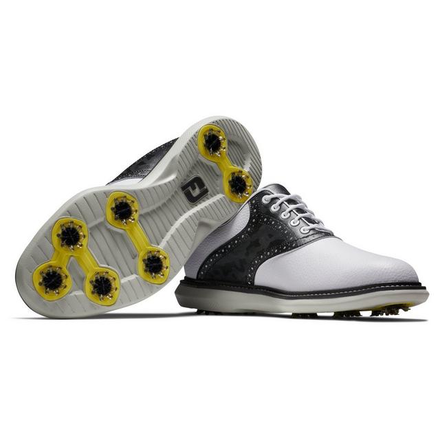 Men s Traditions Saddle Spiked Golf Shoe White FOOTJOY Golf Shoes Men s Golf Town Limited