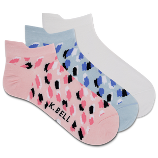 Women's Abstract Animal Print Low Cut Sock - 3 Pack