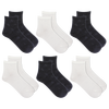 Women's Ribbed Ankle Sock-6 Pack