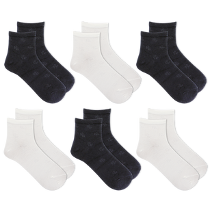 Women's Ribbed Ankle Sock-6 Pack