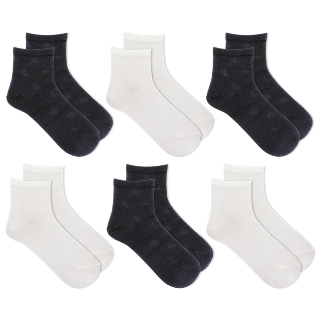 Women's Ribbed Ankle Sock-6 Pack POLO