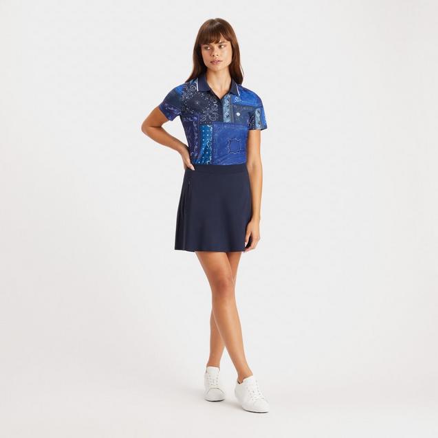 Women's Bandana Print Short Sleeve Polo | G/FORE | Shirts
