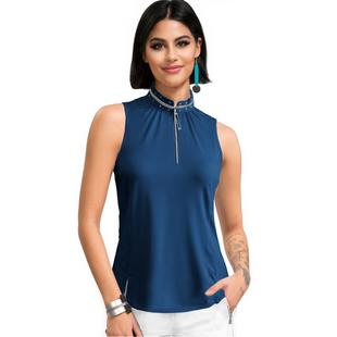 Women's 1/4 Zip Sleeveless Top