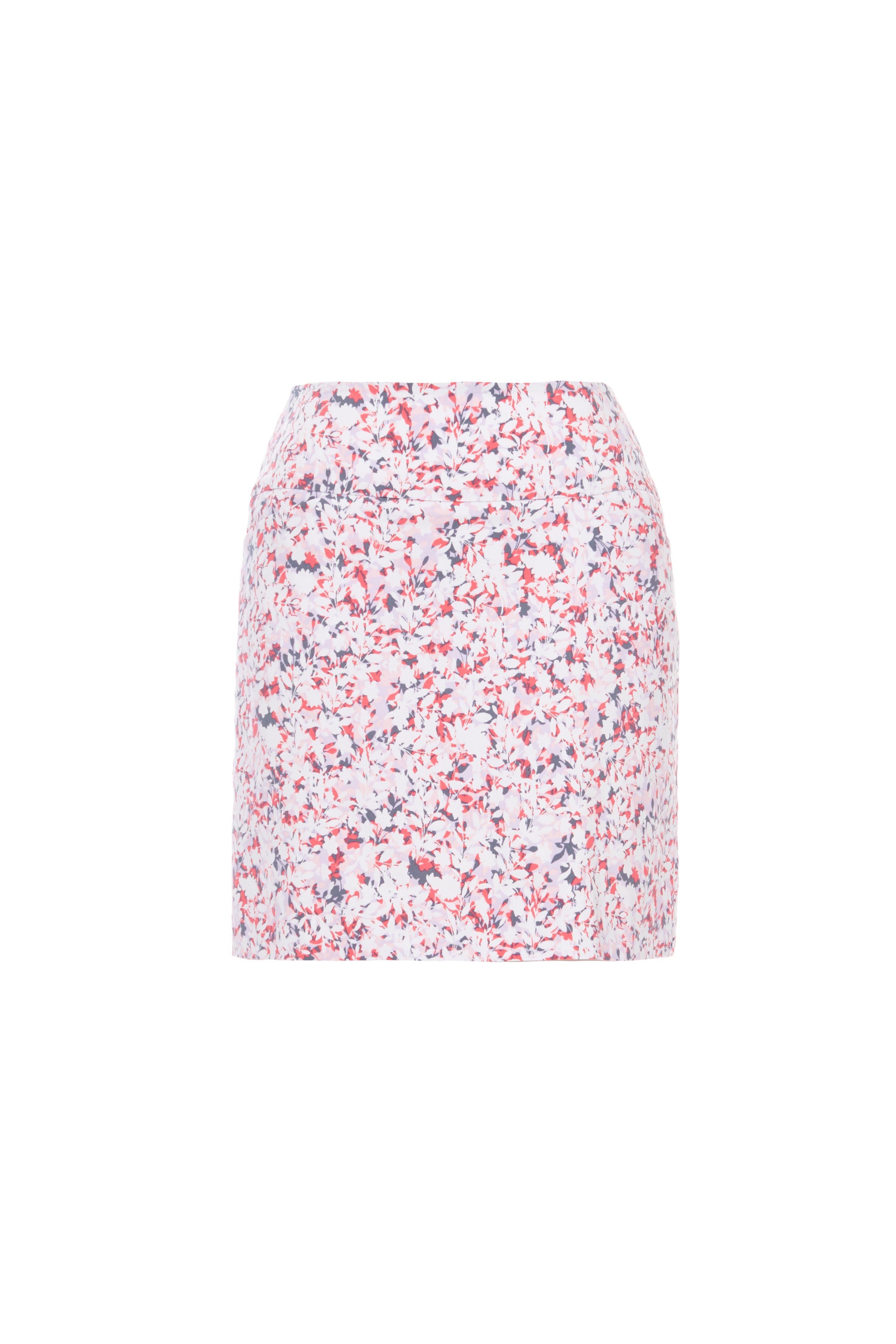 Women's Coral Shrub Printed 18 Inch Skort