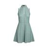 Women's 1/4 Zip Mix Print Sleeveless Dress