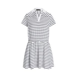 Women's Striped Short Sleeve Polo Dress