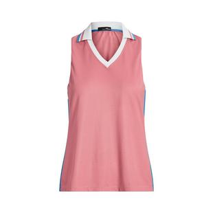 Polo à col V et sans manches pour femmes RLX