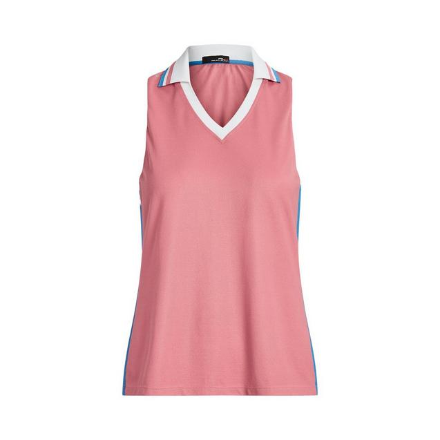 Polo à col V et sans manches pour femmes RLX