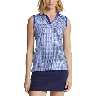 Women's Abstract Geo Print Sleeveless Polo RLX