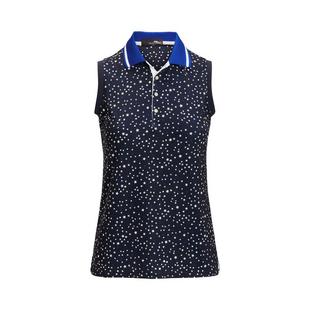 Women's Stars Print Sleeveless Polo