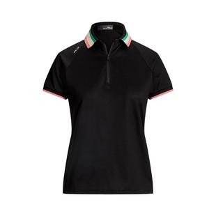 Polo à col multicolore et glissière 1/4 pour femmes