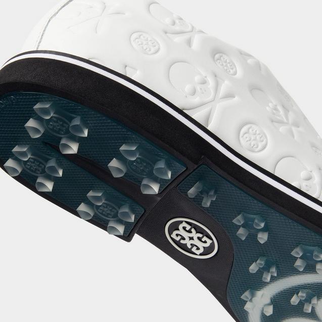 Men's Debossed Gallivanter Spikeless Golf Shoe - White/Black | G