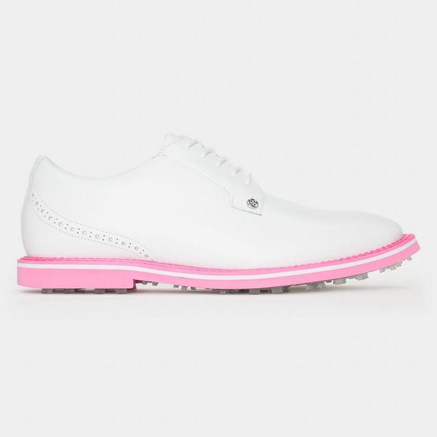 Men's Brogue Heel Gallivanter Spikeless Golf Shoe - White/Pink | G