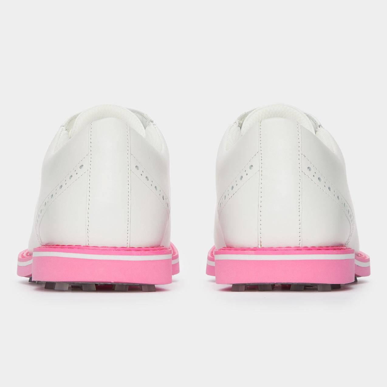 Men's Brogue Heel Gallivanter Spikeless Golf Shoe - White/Pink | G