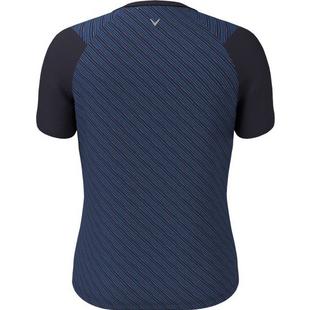 Women's Reflection Stripe Mesh Short Sleeve Top CALLAWAY