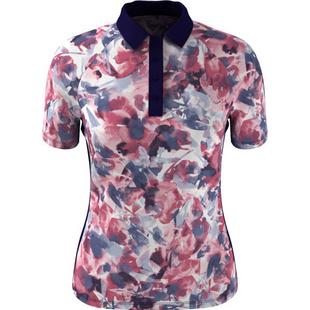 Women's Floral Print Short Sleeve Polo