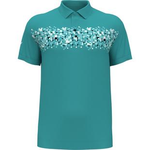 Men's Cut And Paste Print Short Sleeve Polo