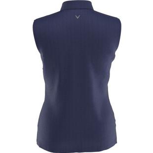 Polo chin&eacute; &agrave; glissi&egrave;re 1/4 sans manches pour femmes CALLAWAY