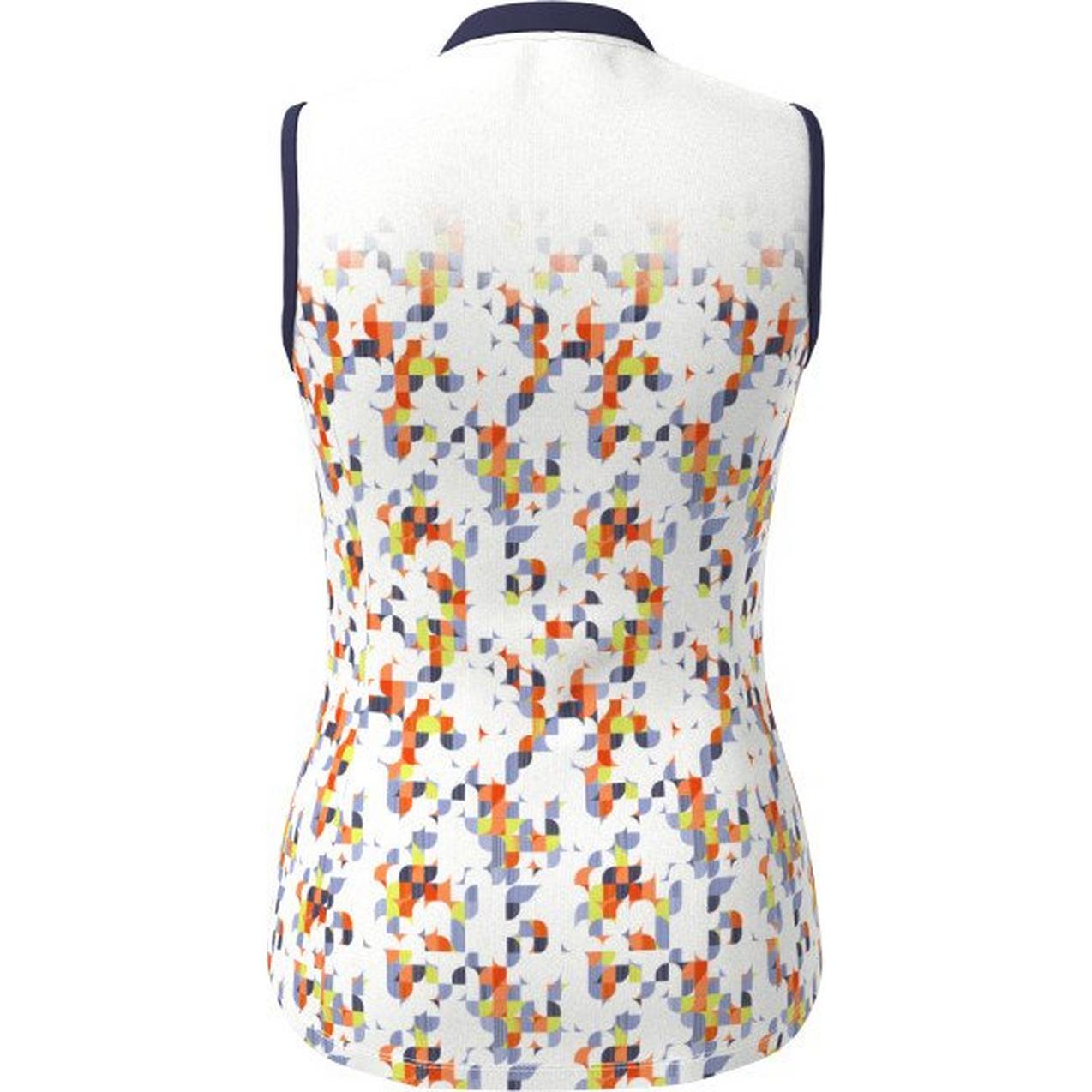 Women's Baseball Collar Printed Sleeveless Top