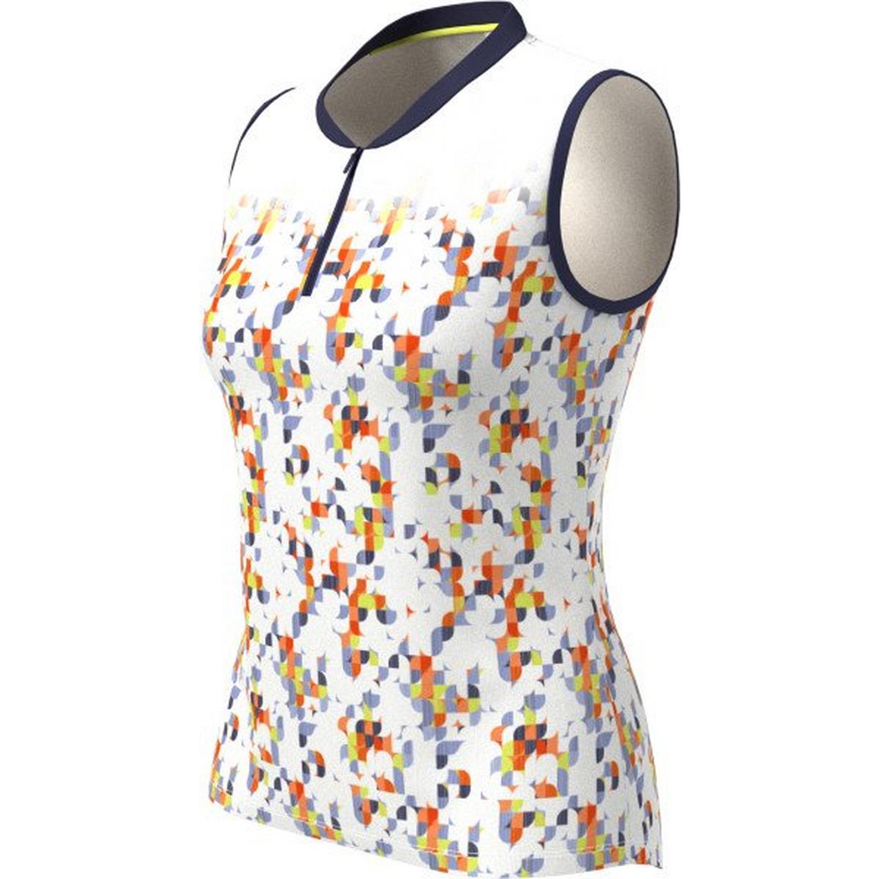 Women's Baseball Collar Printed Sleeveless Top