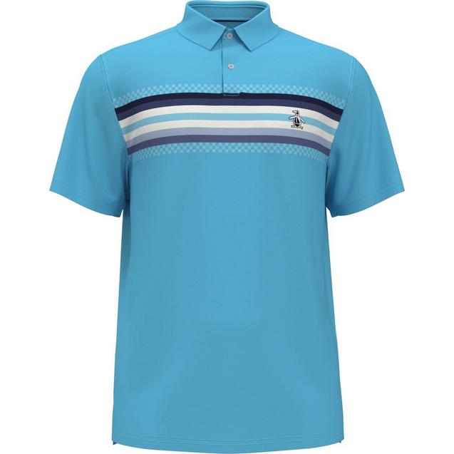 Men's Coastal Ombre Stripe Short Sleeve Polo ORIGINAL PENGUIN GOLF