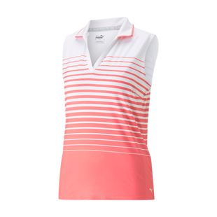 Women's MATTR Stripe Sleeveless Polo PUMA