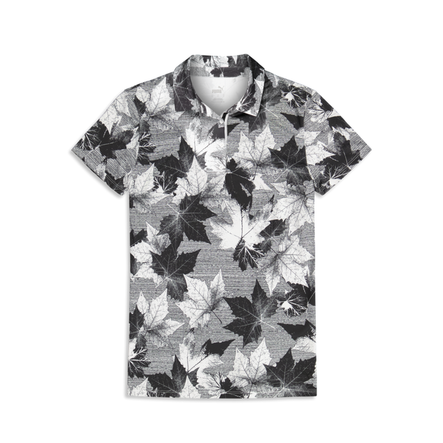 Women's Maple Leaf Printed Short Sleeve Polo