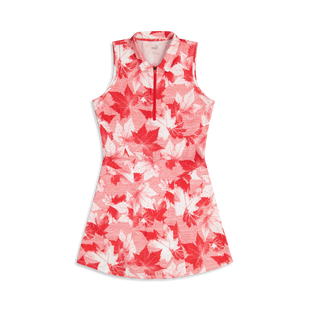 Women's Maple Leaf Natural Printed Sleeveless Dress PUMA