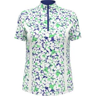 Women's Abstract Floral Short Sleeve Top