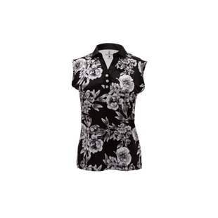 Women's Shadow Flower Sleeveless Polo ROLO