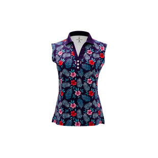 Women's Blue Jungle Sleeveless Polo ROLO